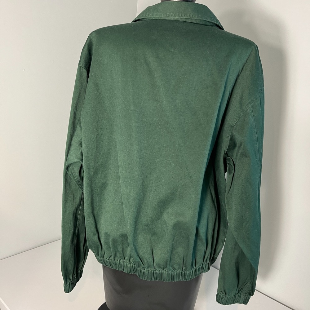 VTG Southwestern Bell Lands End Harrington Jacket Men LargeGreen Lightweight Zip - Picture 5 of 13